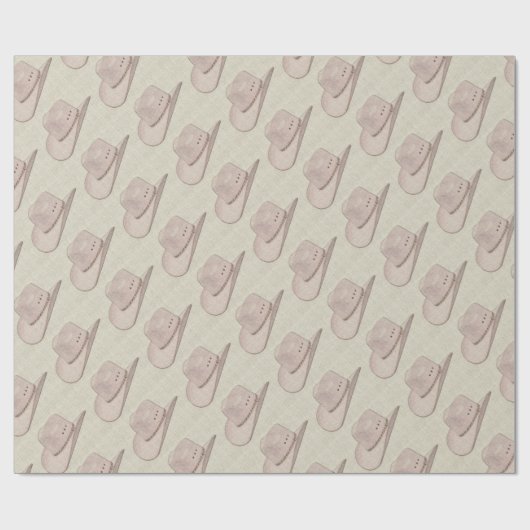 Cowboy-Hat-Papier Geschenkpapier (Flach)