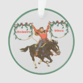 Cowboy hat Pferd mit Ropes Weihnachtsdesign oder Ornament (Vorderseite)