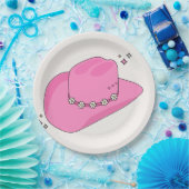 Cowboy Hat Preppy Pink Pappteller (Party)