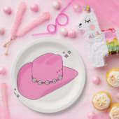 Cowboy Hat Preppy Pink Pappteller (Party)