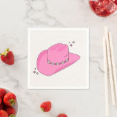 Cowboy Hat Preppy Pink Serviette (Beispiel)
