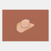 Cowboy Hat Rust Terracotta Geschenkpapier Set (Vorderseite 2)