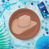Cowboy Hat Rust Terracotta Pappteller (Party)