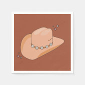 Cowboy Hat Rust Terracotta Serviette (Vorderseite)