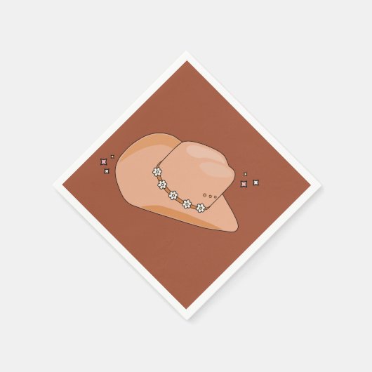 Cowboy Hat Rust Terracotta Serviette (Ecke)