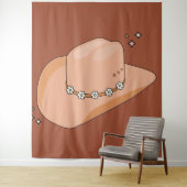 Cowboy Hat Rust Terracotta Wandteppich (Beispiel)