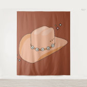 Cowboy Hat Rust Terracotta Wandteppich (Vorderseite)