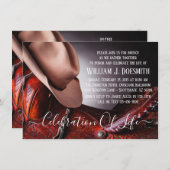 Cowboy Hat Saddle-Beerdigungsdienst Einladung (Vorne/Hinten)