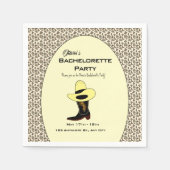 Cowboy Hat Shoes Muster Junggeselinnen-Abschied Serviette (Vorderseite)