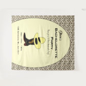 Cowboy Hat Shoes Muster Junggeselinnen-Abschied Wandteppich (Vorderseite (Horizontal))