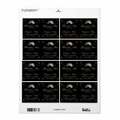 Cowboy Hat Stacheldraht auf Pergament-Kerze-Etiket (Vorne)