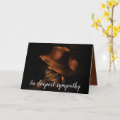 Cowboy Hat und Boots Beileid Karte (Gelbe Blume)