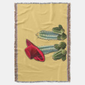 Cowboy Hat und Cactus Decke (Vorderseite Vertikal)