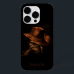 Cowboy Hat und Lederstiefel Maskuline personalisie Case-Mate iPhone 14 Pro Hülle<br><div class="desc">Auf dem Boden stehen ein Paar schwarze Lederkuschelstiefel mit einem braunen Cowboy,  der über den Boden gezogen ist. Personalisieren Sie,  indem Sie den Text bearbeiten oder Text ohne Namen löschen.</div>