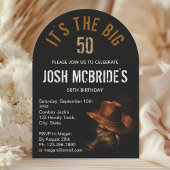 Cowboy Hat und Lederstiefel Maskuline personalisie Einladung