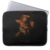 Cowboy Hat und Lederstiefel Maskuline personalisie Laptopschutzhülle (Vorderseite)