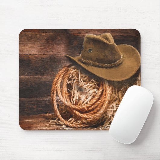 Cowboy Hat und Seil Mousepad (Mit Mouse)