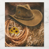 Cowboy Hat Weinetikett (Einzelnes Label)