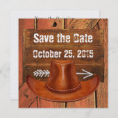 Cowboy Hat Western Rustikale Einladung (Vorne/Hinten)