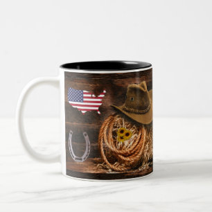 Cowboy Hat Zwei-Tone-Kaffee-Tasse Zweifarbige Tasse