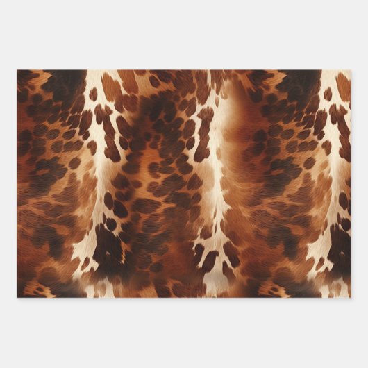 Cowboy Hats Boots Cowhide Geschenkpapier Set (Vorderseite 3)