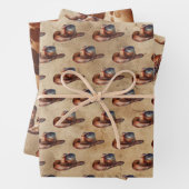 Cowboy Hats Boots Cowhide Geschenkpapier Set (Beispiel)