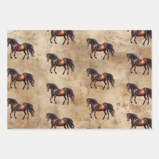 Cowboy Hats Boots Cowhide Geschenkpapier Set (Vorderseite 3)