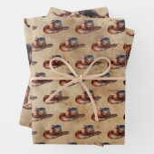 Cowboy Hats Boots Cowhide Geschenkpapier Set (Beispiel)