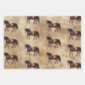 Cowboy Hats Boots Cowhide Holzleder Geschenkpapier Set (Vorderseite 3)