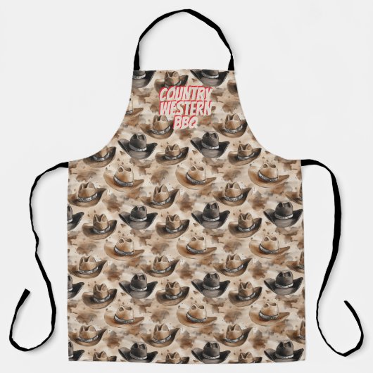 Cowboy Hats Country Western BBQ Schürze (Vorderseite)