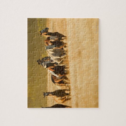 Cowboy-Herdenpferde 2 Puzzle (Vertikal)