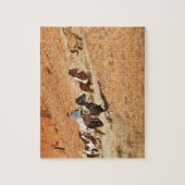Cowboy-Herdenpferde Puzzle (Vertikal)