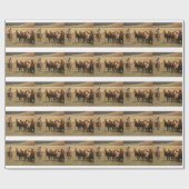Cowboy Herding auf der Ranch Geschenkpapier (Flach)