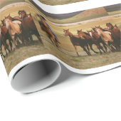 Cowboy Herding auf der Ranch Geschenkpapier (Rolleneckpunkt)