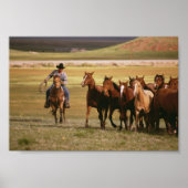 Cowboy Herding auf der Ranch Poster (Vorne)
