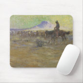 Cowboy Herding Rind auf der Range von Lon Megargee Mousepad (Mit Mouse)