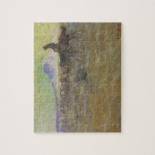 Cowboy Herding Rind auf der Range von Lon Megargee Puzzle (Vertikal)