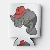 Cowboy-Herrenhaus in Overalls Dosenkühler (Vorderseite)