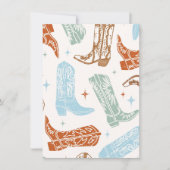 Cowboy High-Chair Banner Card Ende Stück Einladung (Vorderseite)