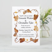 Cowboy-Hochzeit Einladung (Stehend Vorderseite)