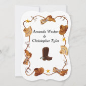 Cowboy-Hochzeit Einladung (Rückseite)