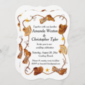 Cowboy-Hochzeit Einladung (Vorne/Hinten)