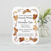 Cowboy-Hochzeit Einladung (Stehend Vorderseite)