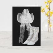 Cowboy-Hochzeit Karte (Gelbe Blume)