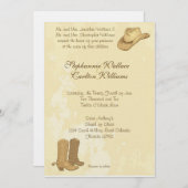 Cowboy Hochzeitseinladung Einladung (Vorne/Hinten)