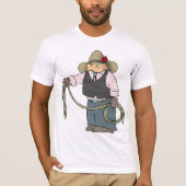 Cowboy Holding A Lasso Mens T - Shirt (Vorderseite)