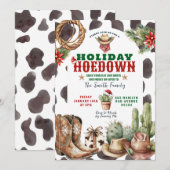Cowboy Holiday Hoedown Einladung (Vorne/Hinten)