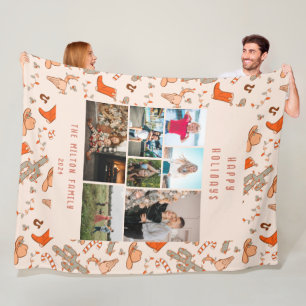 Cowboy Holiday Mehrere Fotos Fleecedecke