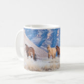 Cowboy Horse Drive auf der Hideout Ranch Kaffeetasse (Vorderseite Links)