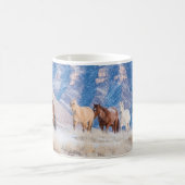 Cowboy Horse Drive auf der Hideout Ranch Kaffeetasse (Mittel)